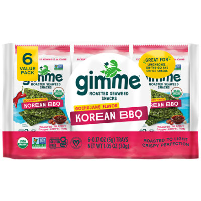 Gimme Seaweed Roasted Korean Bbq  6-.17oz - 1.05 OZ - Image 2