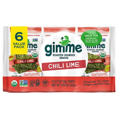 Gimme Seaweed Snack Chili Lime 6-.17oz - 1.05 OZ - Image 3