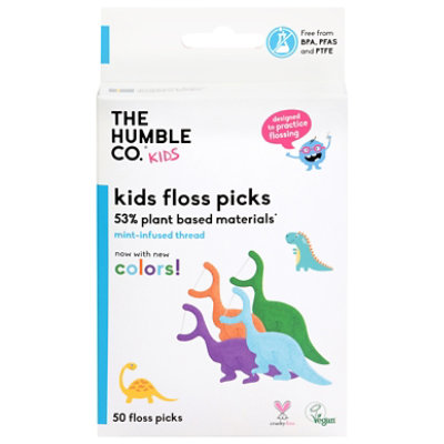 The Humble Co Floss Mint Kids Picks - 50 CT - Image 2