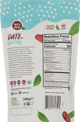 Lets Date Sugar Date Organic - 12 OZ - Image 6