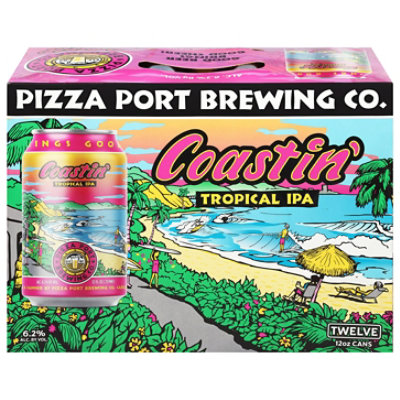Pizza Port Coastin Tropical Ipa 12-12 Fl Oz In Cans - 12-12FZ - Image 2