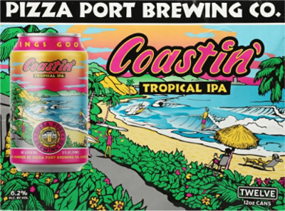 Pizza Port Coastin Tropical Ipa 12-12 Fl Oz In Cans - 12-12FZ - Image 3