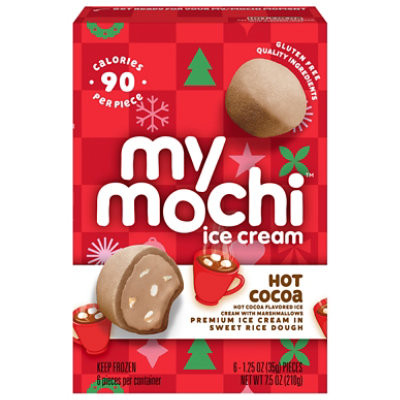 My Mochi Hot Cocoa Ice Cream Balls, Each Box Includes 6-1.25 Fz Mochi Pieces - 6-1.25FZ - Image 1