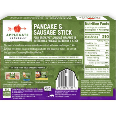 Applegate Farms Pancake On A Stick Pork 10oz - 10 OZ - Image 5