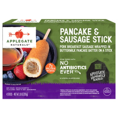 Applegate Farms Pancake On A Stick Pork 10oz - 10 OZ - Image 1