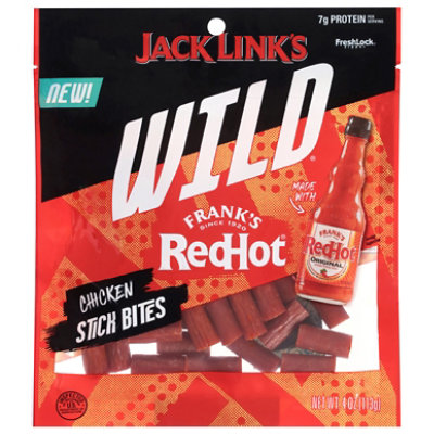 Jack Links Wild Chicken Bites Franks Red Hot 4oz - 4 OZ - Image 1
