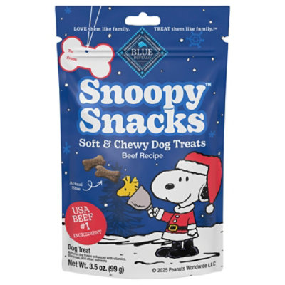 Blue Bits Mobility/immune Support Daily Charlie Brown Beef Dog Treats - 3.5 OZ - Image 1
