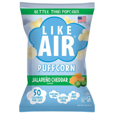 Like Air Puffcorn Jalapeno Cheddar 4oz - 4 OZ - Image 1