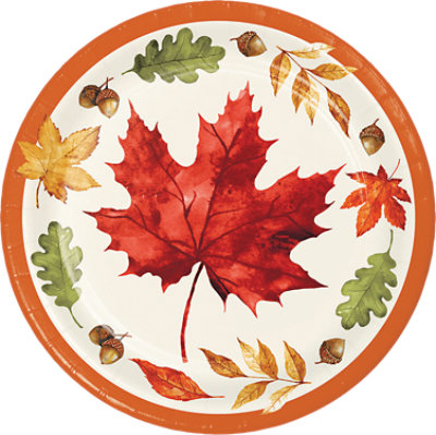 Signature Select Autumn Scatter Lunch Plates - 8 Count - Image 1