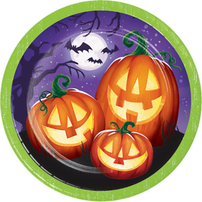 Signature Select Pumpkin Glow Dinner Plate - 8 Count - Image 1