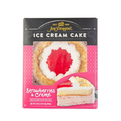 Jon Donaire Strawberries & Creme Ice Cream Cake - 27 OZ - Image 1