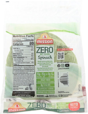Mission Zero Net Carbs Soft Taco Spinach - 8 CT - Image 5