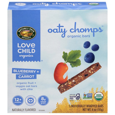 Love Child Organics Bar Oat Blbry Crt 5pc - 4 OZ - Image 2