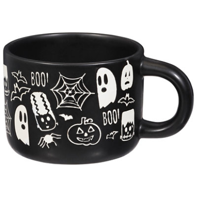 Tabletops Unlimited Halloween Cappuccino Black Mug - Each - Image 1