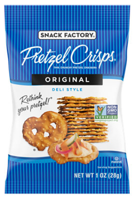 Snack Factory Pretzel Crisps Original Snack Bags - 1 OZ - Image 1
