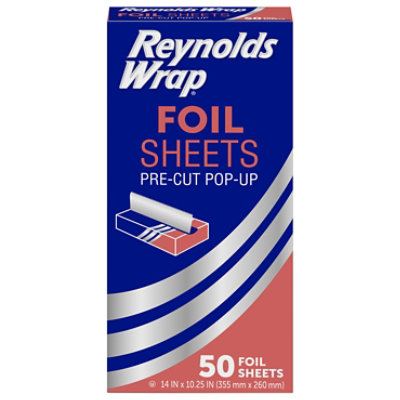 Reynolds Wrappers Aluminum Foil Foodwrap 14 Inch 14 Inch X 10.25 Inch 1 Pack 50 Count - 50 CT - Image 1