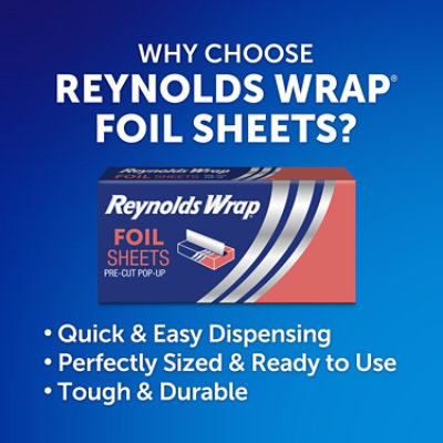 Reynolds Wrappers Aluminum Foil Foodwrap 14 Inch 14 Inch X 10.25 Inch 1 Pack 50 Count - 50 CT - Image 2