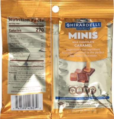 Ghirardelli Minis Milk Chocolate Caramel, 1.9 Oz Pouch - 1.9 OZ - Image 5