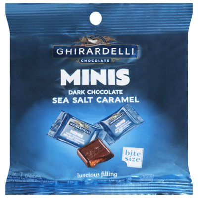 Ghirardelli Minis Dark Chocolate Sea Salt Caramel 1.9 Oz Pouch - 1.9 OZ - Image 1