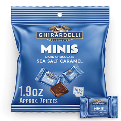 Ghirardelli Minis Dark Chocolate Sea Salt Caramel 1.9 Oz Pouch - 1.9 OZ - Image 1