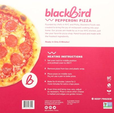 Blackbird Pizza Pepperoni Plant Based - 14 OZ - Image 5