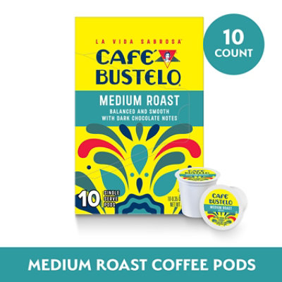Café Bustelo Medium Roast Coffee Single Serve Pods - 10 Count