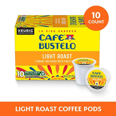 Cafe Bustelo 3.70 Ounce Light Roast 10 Count Coffee K-cup Each - 10 CT - Image 1