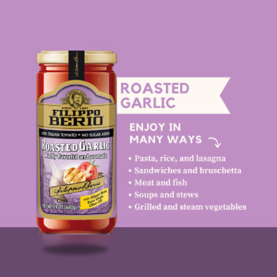 Filippo Berio Roasted Garlic Pasta Sauce 24oz - 24 OZ - Image 3