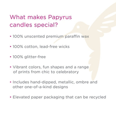 Papyrus Tall Birthday Candles Pastels and Gold 24 Count - Each - Image 5