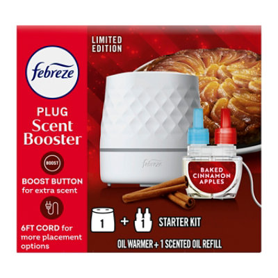 Febreze Plug Scent Booster Starter Kit, Baked Cinnamon Apples - 1 Booster & 1-.87 Fl. Oz. Refill - EA - Image 1