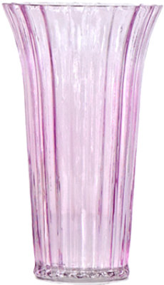 Overjoyed Boutique Ribbed Rose Vase Small Clear Luster - Each - Image 1