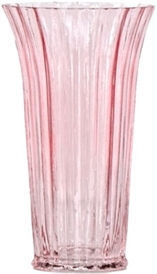 Overjoyed Boutique Ribbed Rose Vase Small Pink - Each - Image 1