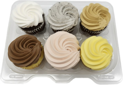 Assorted Cupcakes w/Bettercreme Icing 6 Count - Each - Image 1