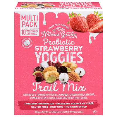 Natures Garden Trail Mix Strawberry Yoggie 10ct - 10 CT - Image 1