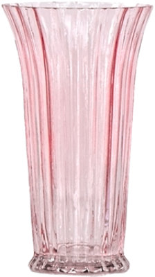 Overjoyed Boutique Ribbed Rose Vase Medium Pink - Each - Image 1