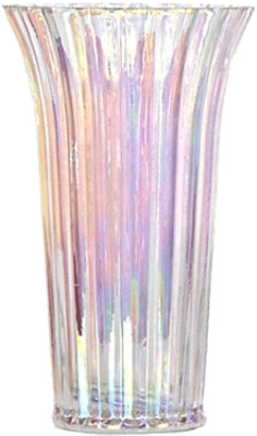 Overjoyed Boutique Ribbed Rose Vase Medium Clear Luster - Each - Image 1