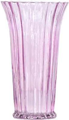 Overjoyed Boutique Ribbed Rose Vase Medium Lilac - Each - Image 1