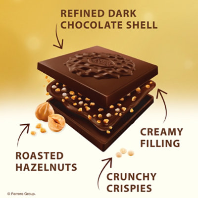 Ferrero Rocher Dark Hazelnut Chocolate Squares - 3.7 Oz - Image 2