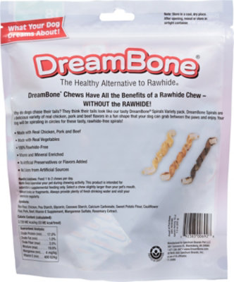 DreamBone Spirals Chicken/Pork/Beef Dog Chews Variety Pack - 18 Count - Image 4