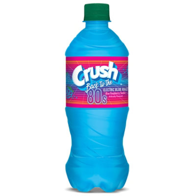 Crush Back to the 80's Electric Blue Razz Soda - 20 Fl. Oz.