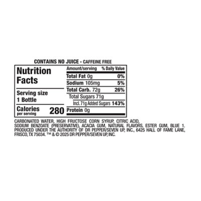 Crush Back to the 80's Electric Blue Razz Soda - 20 Fl. Oz. - Image 4