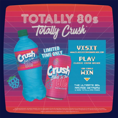 Crush Back to the 80's Electric Blue Razz Soda - 20 Fl. Oz. - Image 3