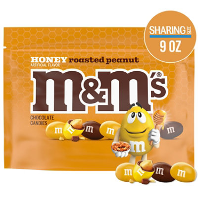 M&M's Honey Roasted Peanut Chocolate Candies Resealable Bag - 9 Oz - Image 1