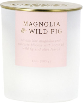Overjoyed Boutiqe Glass Candle Magnolia & Wild Fig - 10 Oz - Image 1