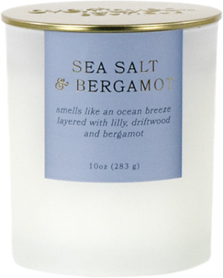 Overjoyed Boutiqe Glass Candle Sea Salt & Bergamot - 10 Oz - Image 1