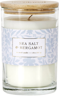 Overjoyed Boutiqe Glass Candle Sea Salt & Bergamot - 20 Oz - Image 1