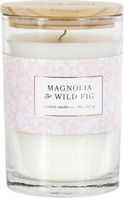 Overjoyed Boutiqe Glass Candle Magnolia & Wild Fig - 20 Oz - Image 1
