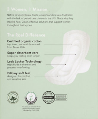 Rael Pads Cover Regular Organic - 16 CT - Image 5
