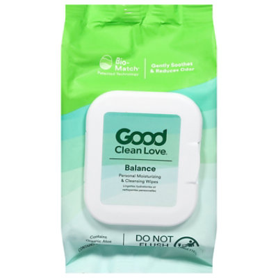 Good Clean Love Rebalance Wipes Moisturizing & Cleansing - 30 CT - Image 2