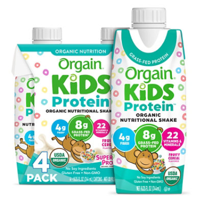 Orgain Kids Protein Organic Nutritional Shake - Fruity Cereal 8.25 Fl Oz - 8.25 FZ - Image 2